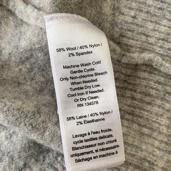 Vineyard Vines Gray Wool Blend Plush Hoodie Sweater - Picture 7 of 8